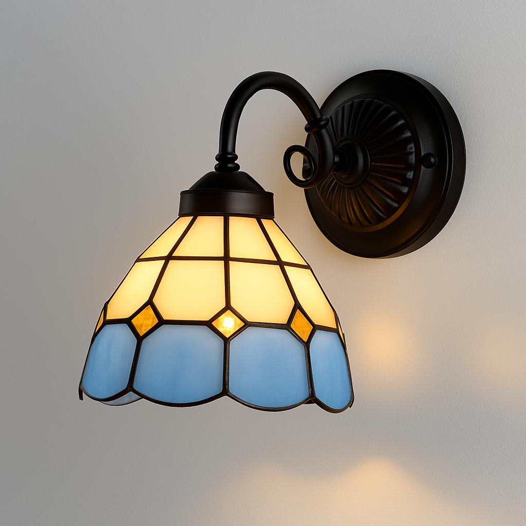 applique murale moderne en verre minimaliste avec éclairage LED