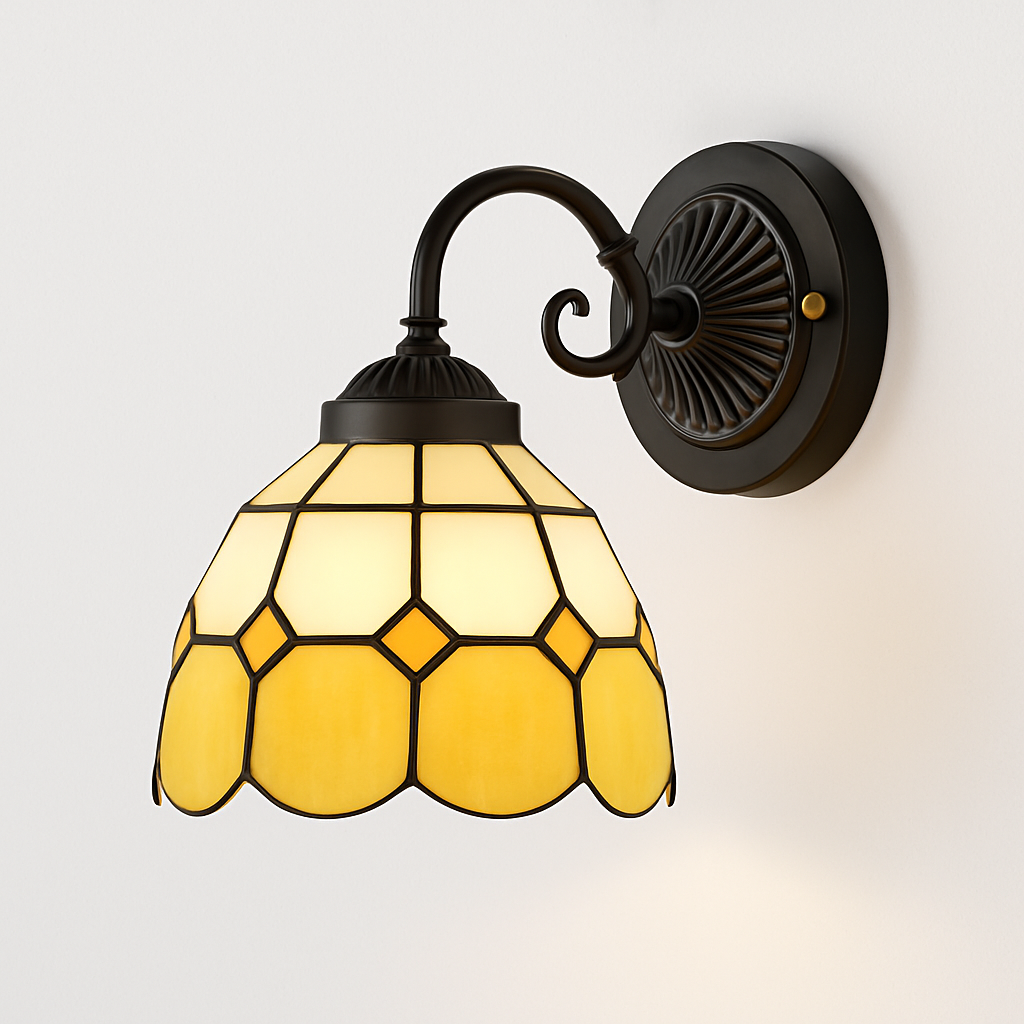 applique murale moderne en verre minimaliste avec éclairage LED