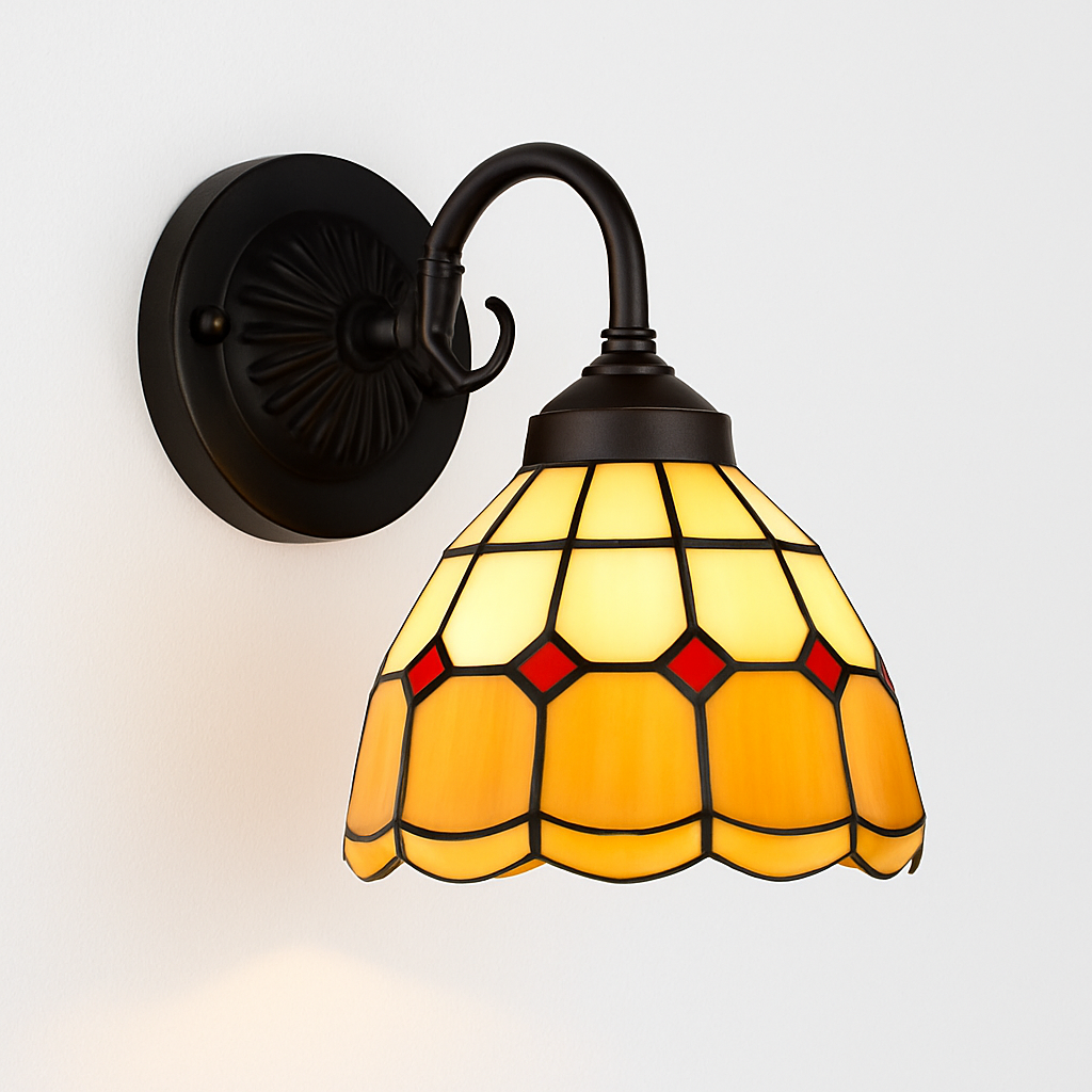 applique murale moderne en verre minimaliste avec éclairage LED