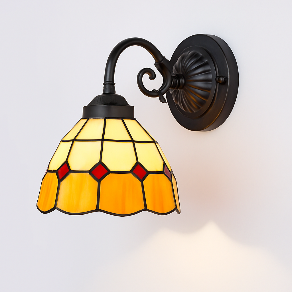 applique murale moderne en verre minimaliste avec éclairage LED