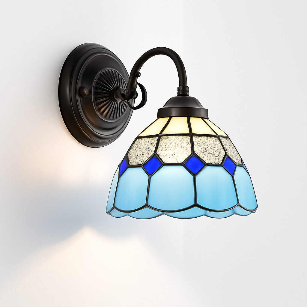 applique murale moderne en verre minimaliste avec éclairage LED