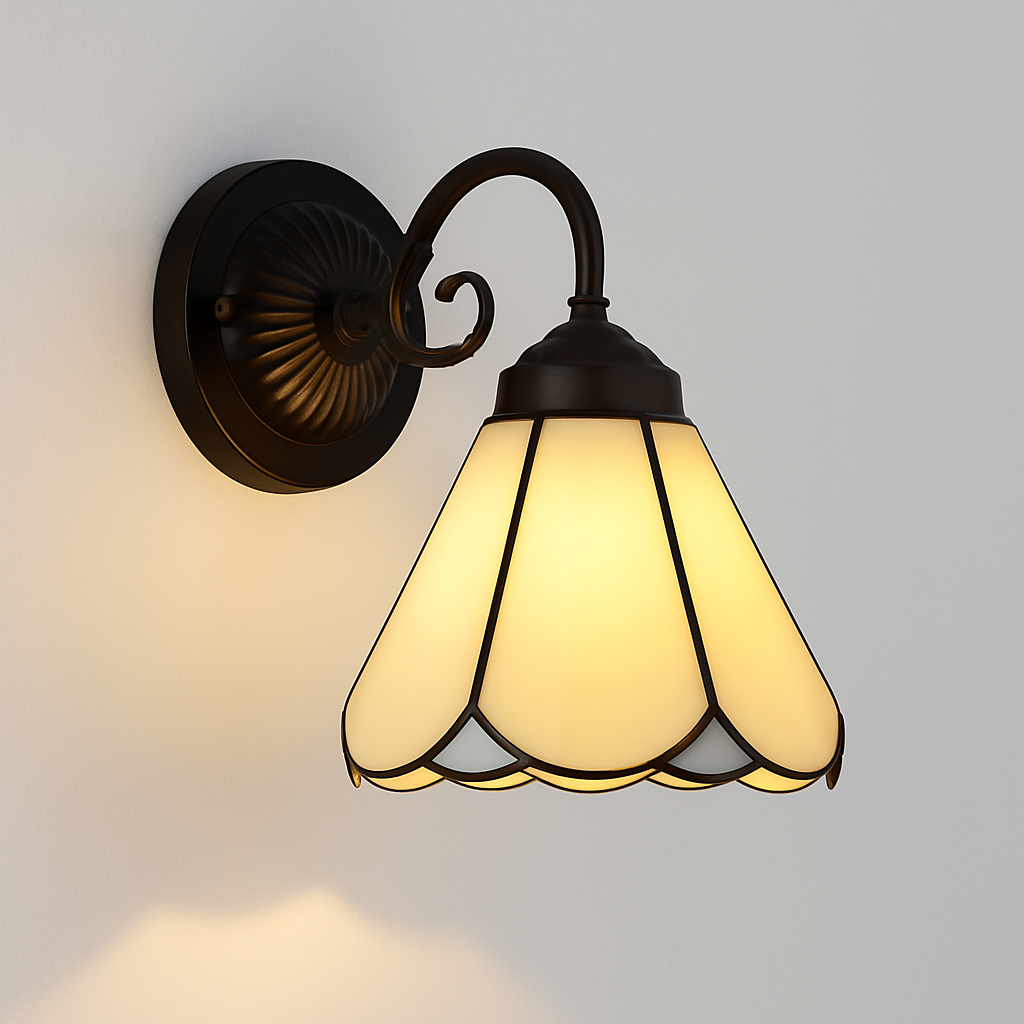 applique murale moderne en verre minimaliste avec éclairage LED
