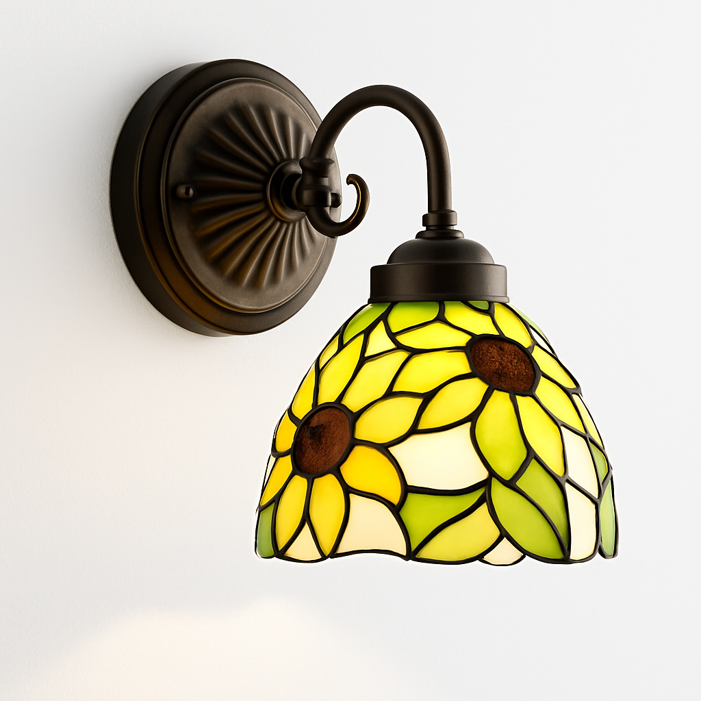 applique murale moderne en verre minimaliste avec éclairage LED