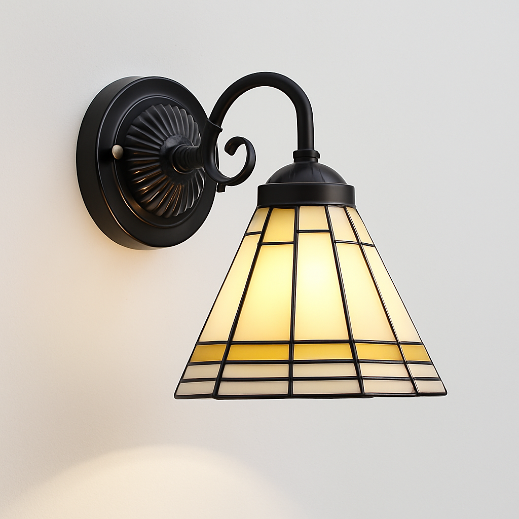 applique murale moderne en verre minimaliste avec éclairage LED