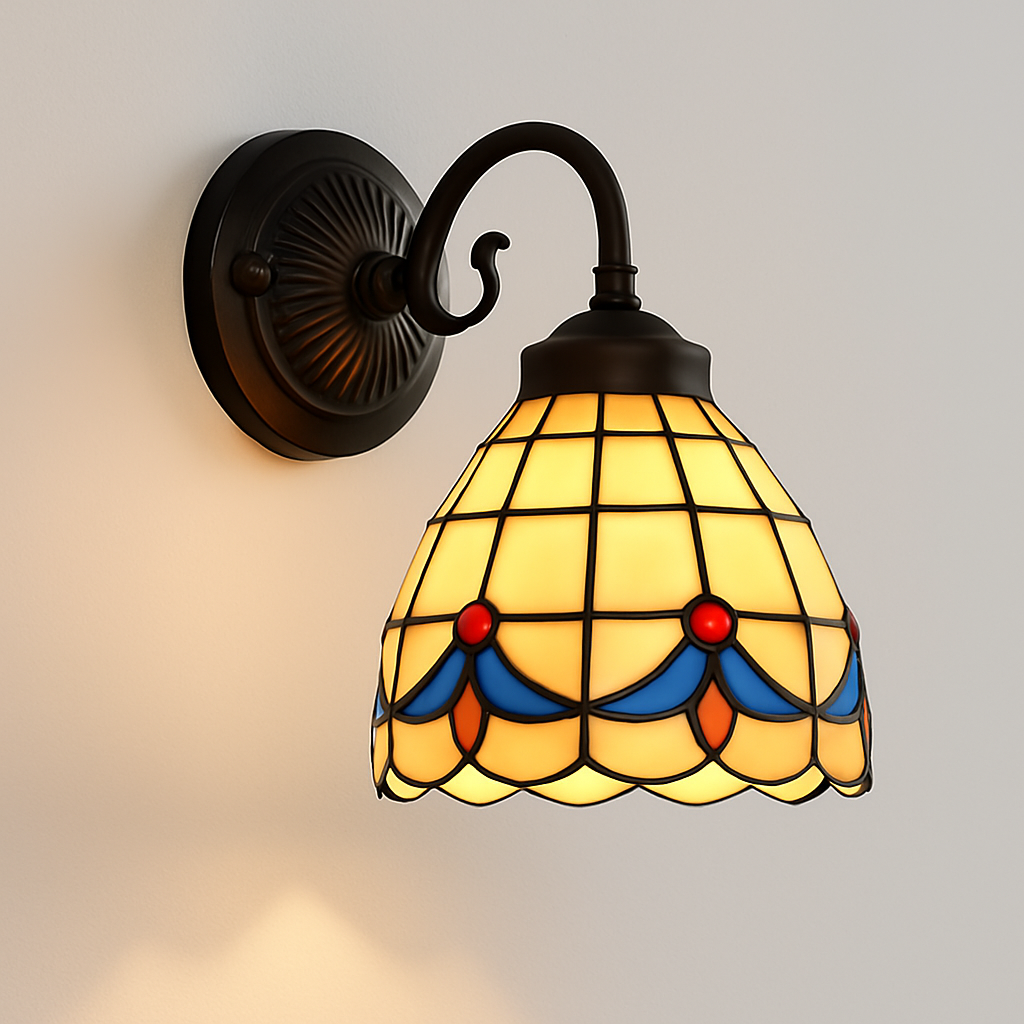 applique murale moderne en verre minimaliste avec éclairage LED