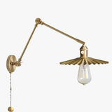 applique murale moderne iwhd en cuivre avec chaîne edison led réglable