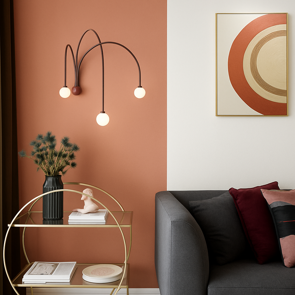 Applique murale moderne LED avec 3 arcs Solyne