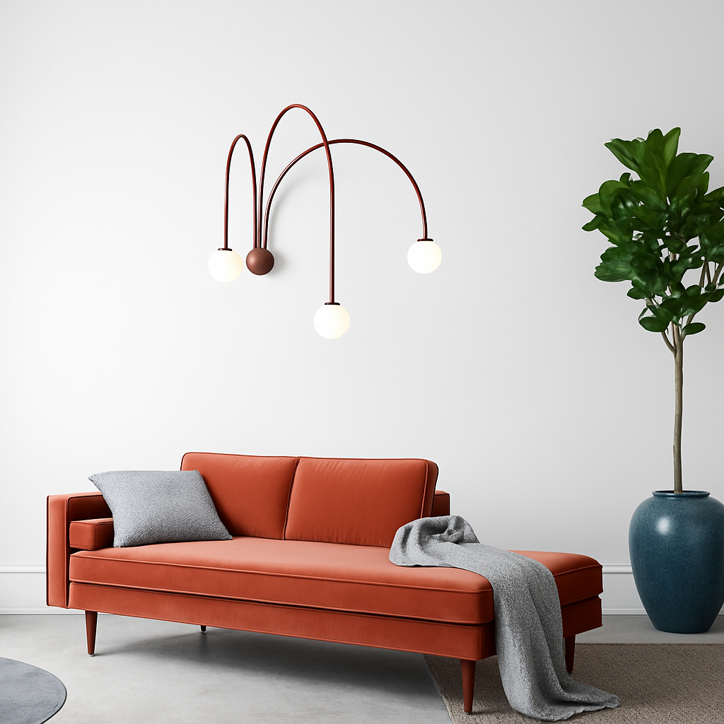 Applique murale moderne LED avec 3 arcs Solyne