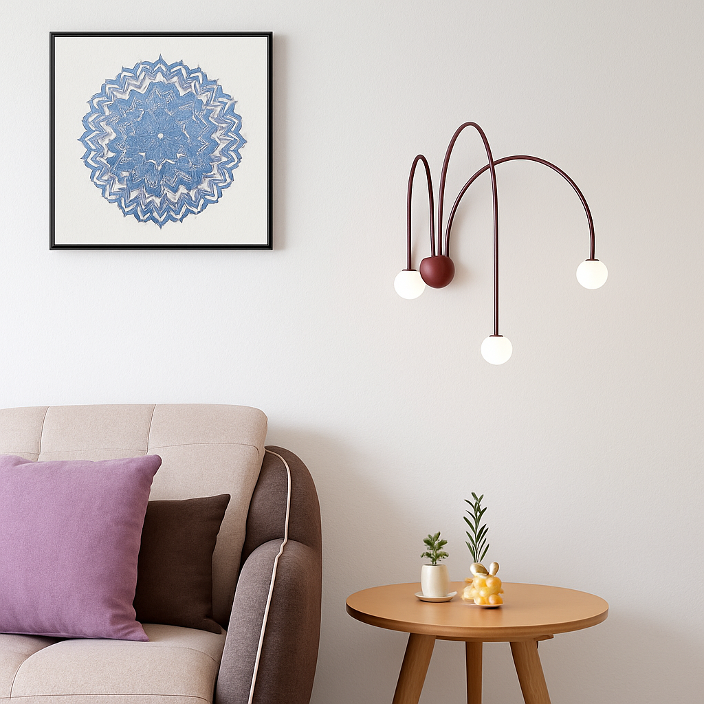 Applique murale moderne LED avec 3 arcs Solyne