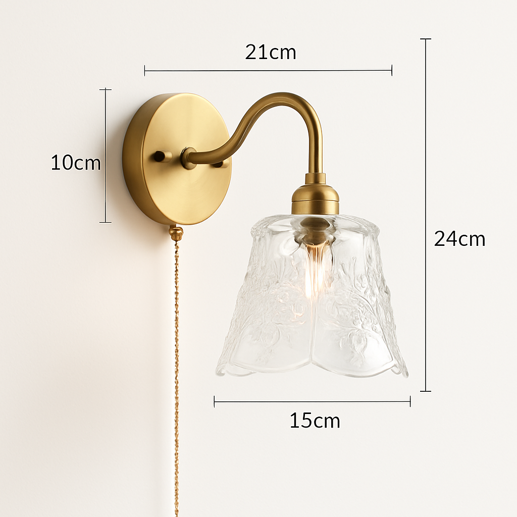 Applique murale moderne LED avec chaîne et interrupteur