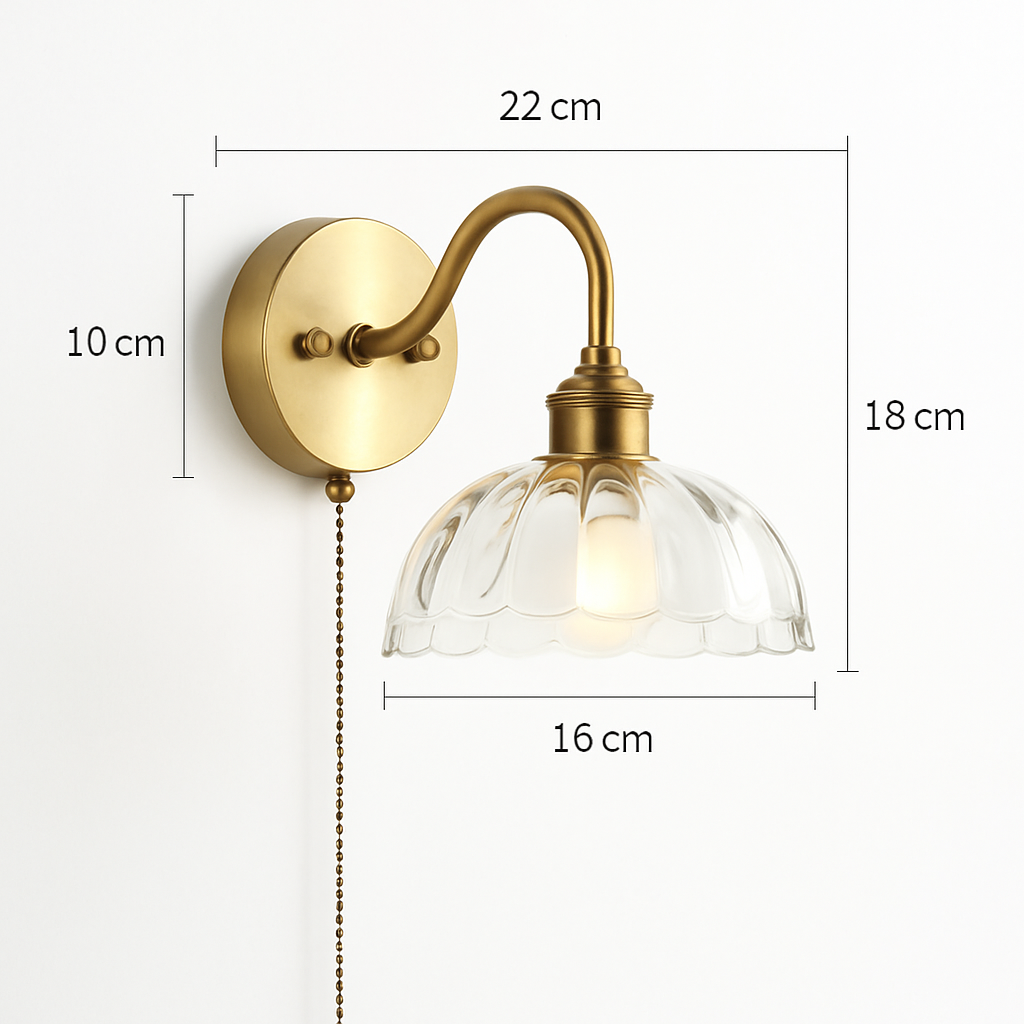 Applique murale moderne LED avec chaîne et interrupteur