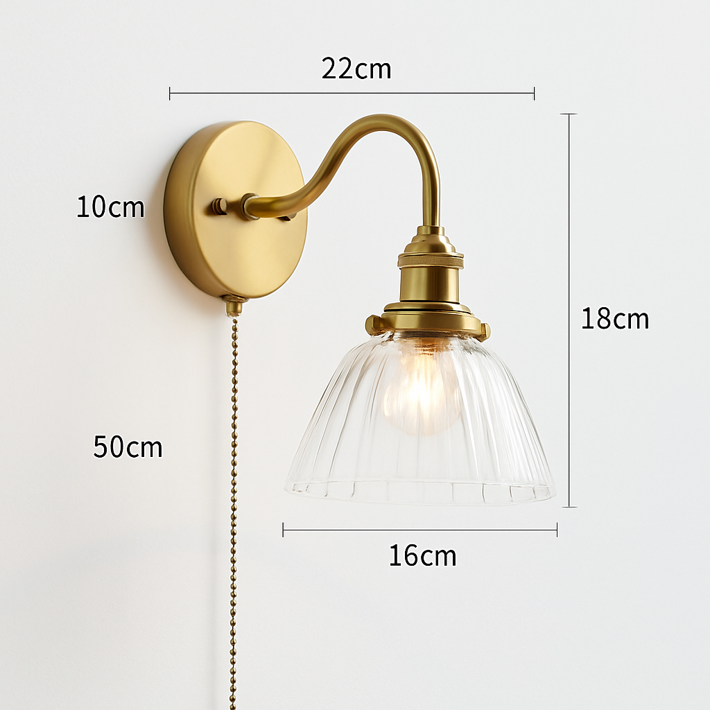 Applique murale moderne LED avec chaîne et interrupteur