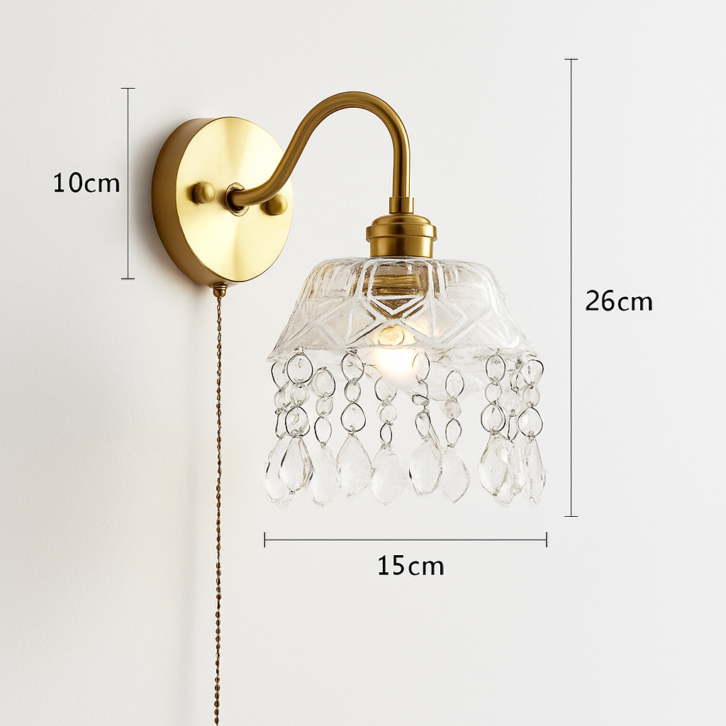 Applique murale moderne LED avec chaîne et interrupteur