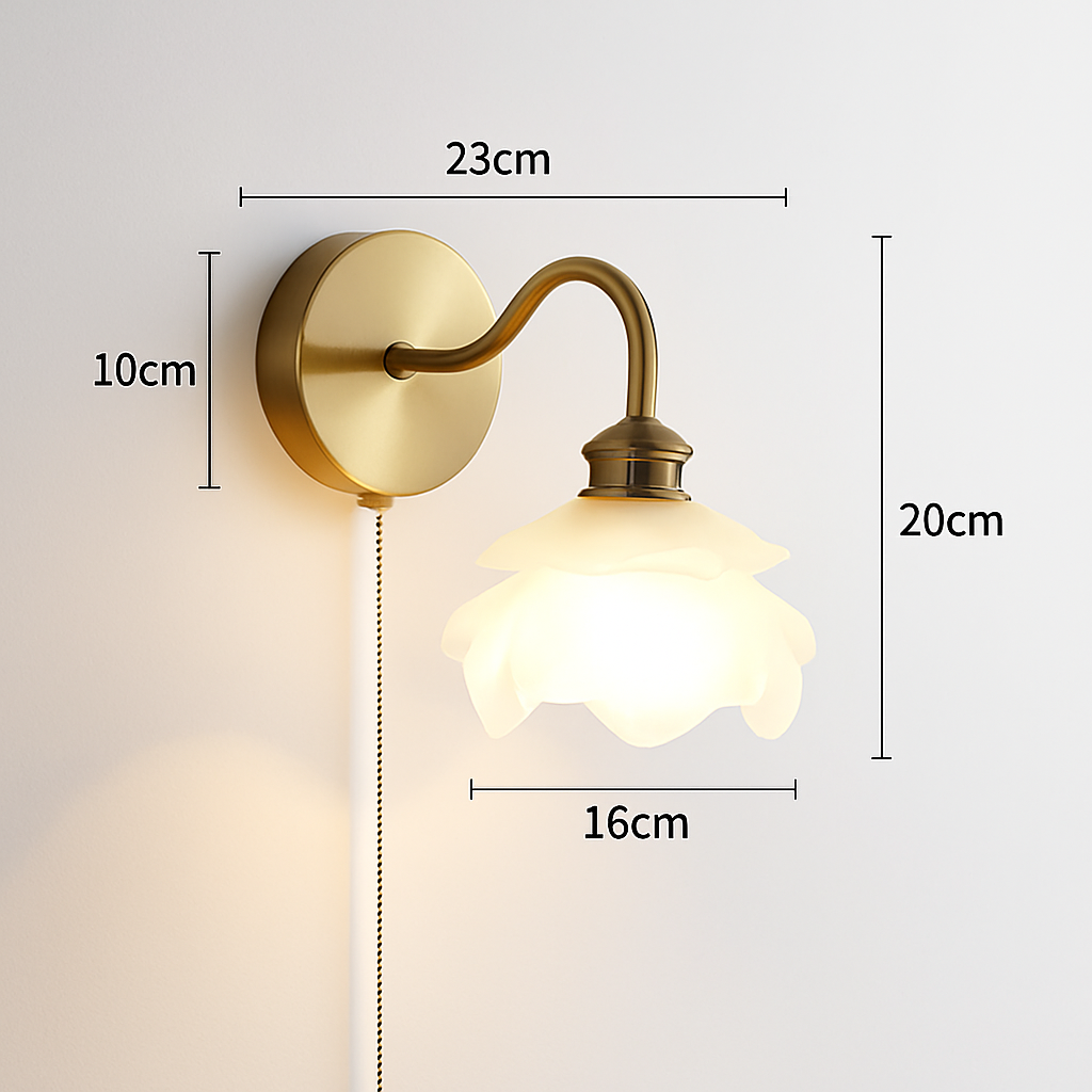 Applique murale moderne LED avec chaîne et interrupteur