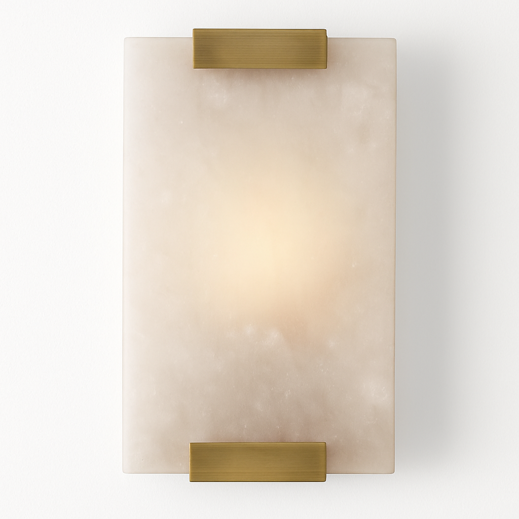 Applique murale moderne LED rectangulaire en marbre Zinerva