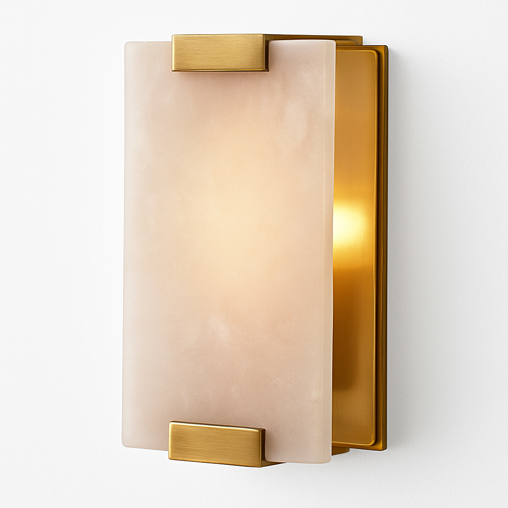 Applique murale moderne LED rectangulaire en marbre Zinerva