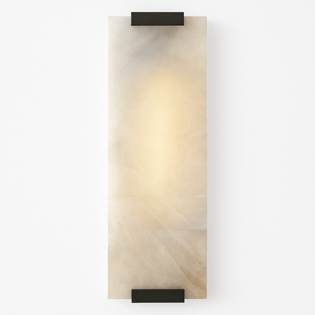 Applique murale moderne LED rectangulaire en marbre Zinerva