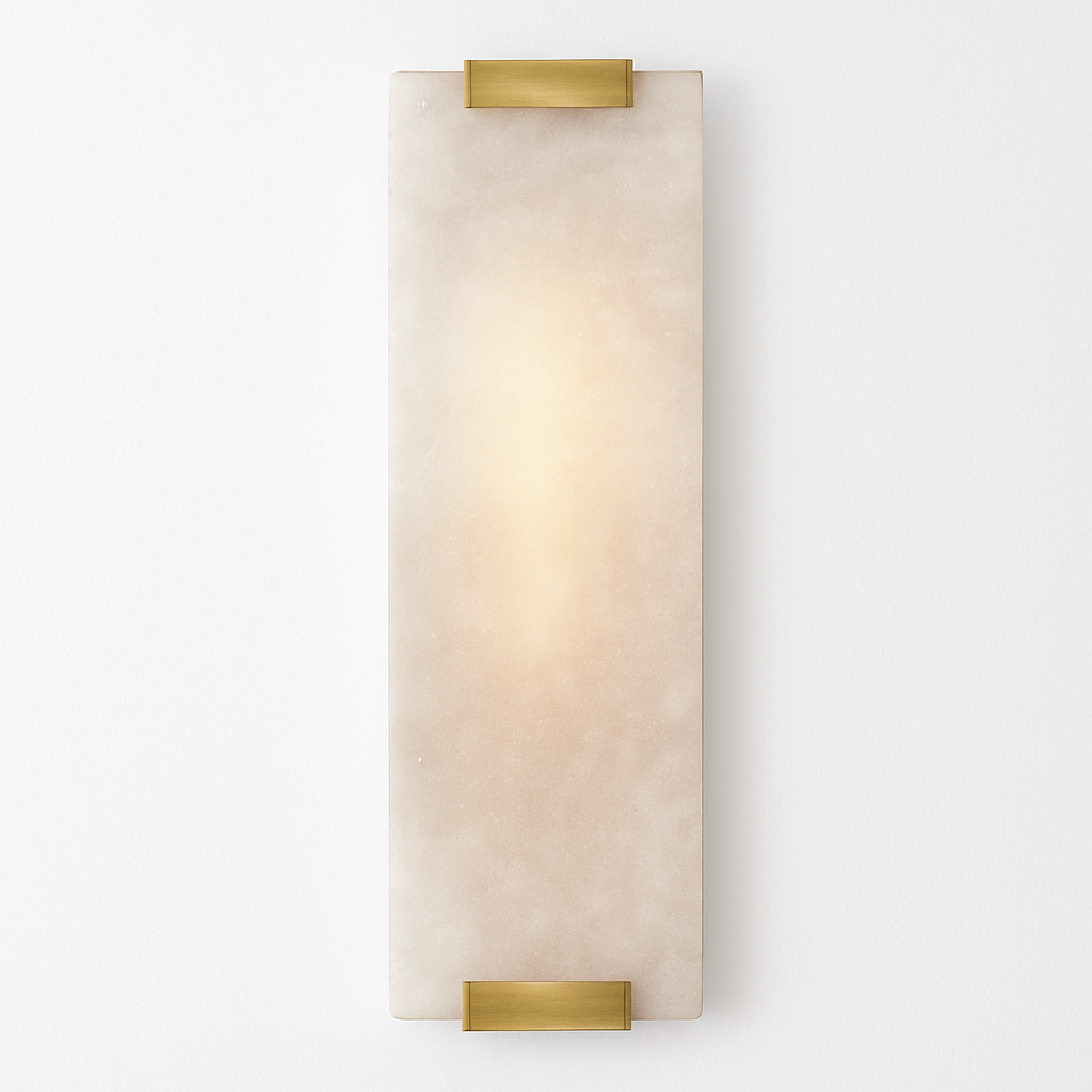 Applique murale moderne LED rectangulaire en marbre Zinerva