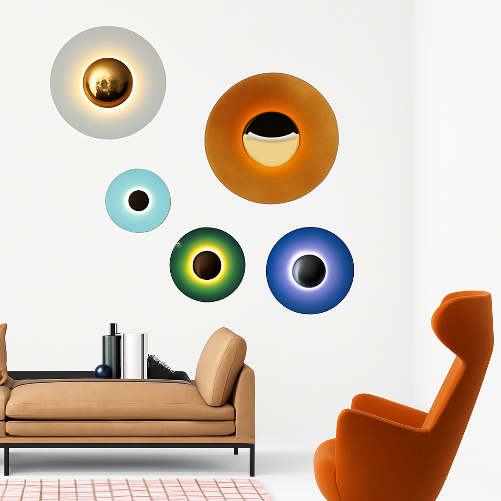 applique murale moderne ronde design loft nordique éclairage intérieur