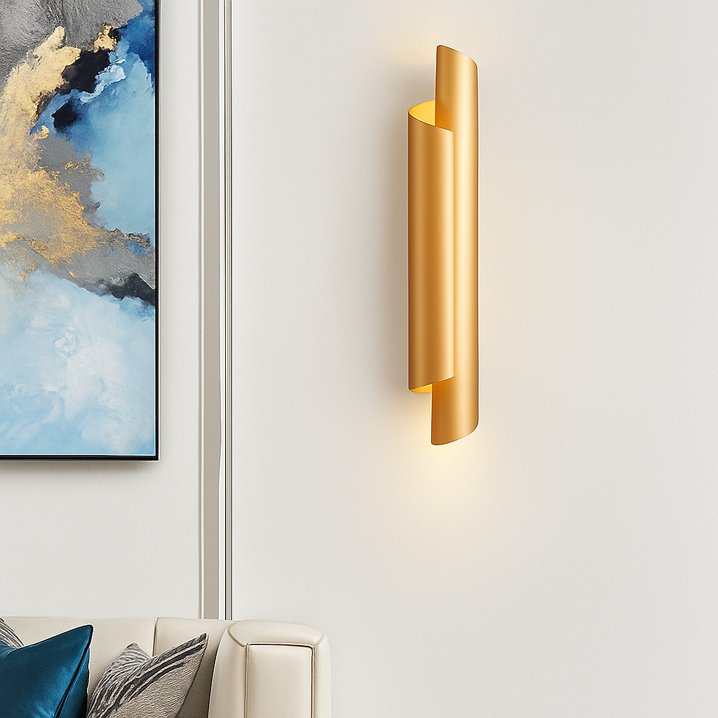 applique murale moderne tube rond pour intérieur élégant