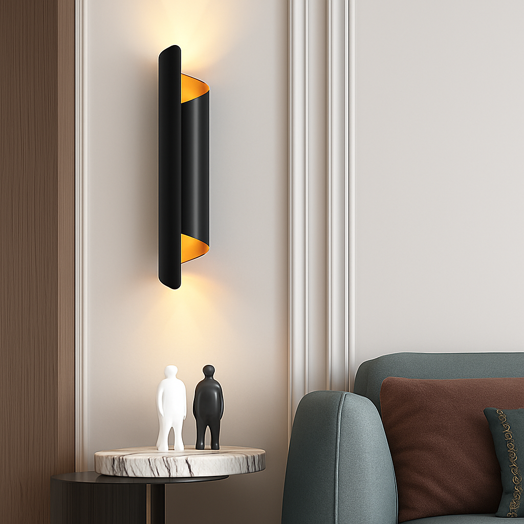 applique murale moderne tube rond pour intérieur élégant
