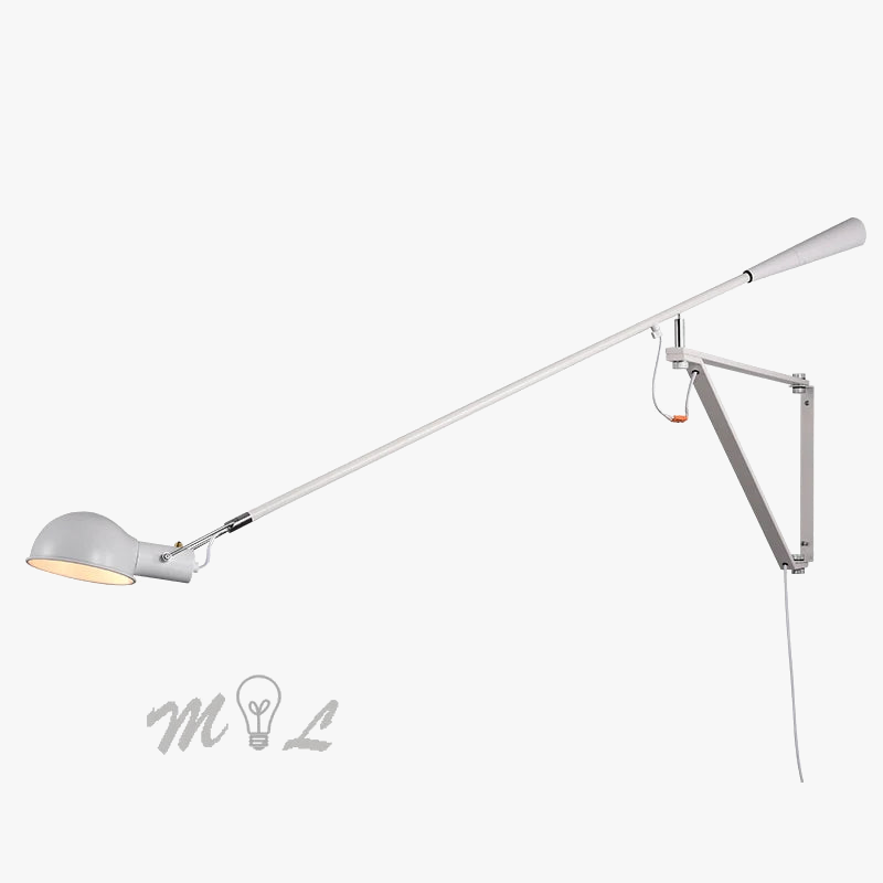 applique murale nordique art déco en fer à led design élégant et rotatif