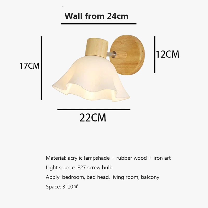 applique murale nordique en bois pour intérieur moderne