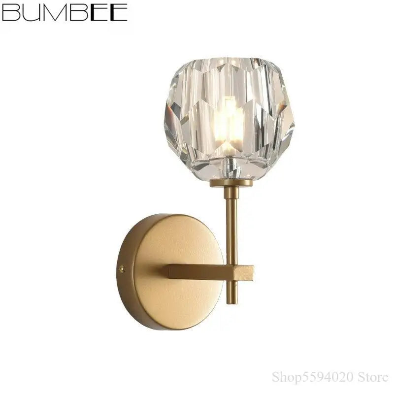applique murale nordique en cristal postmodern simple