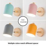 applique murale nordique en fer et bois design moderne