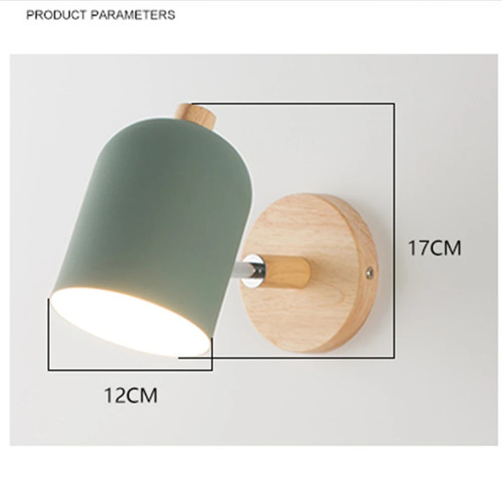 applique murale nordique en fer et bois design moderne
