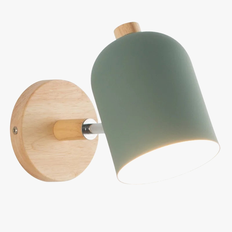 applique murale nordique en fer et bois design moderne