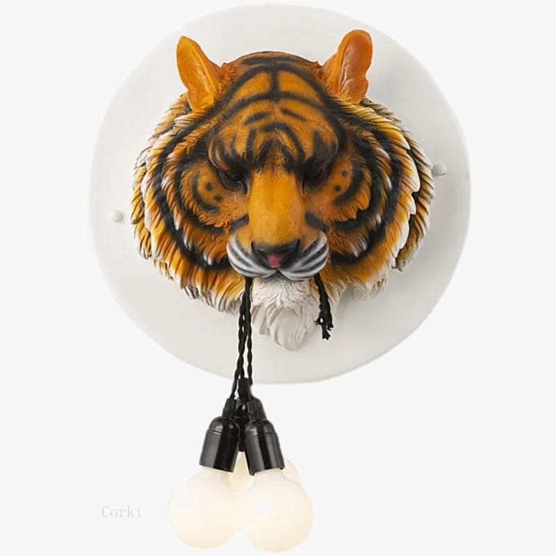 applique murale nordique en résine motif tigre design italien lumineux