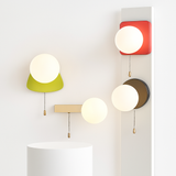 applique murale nordique en verre avec interrupteur éclairage intérieur décoratif