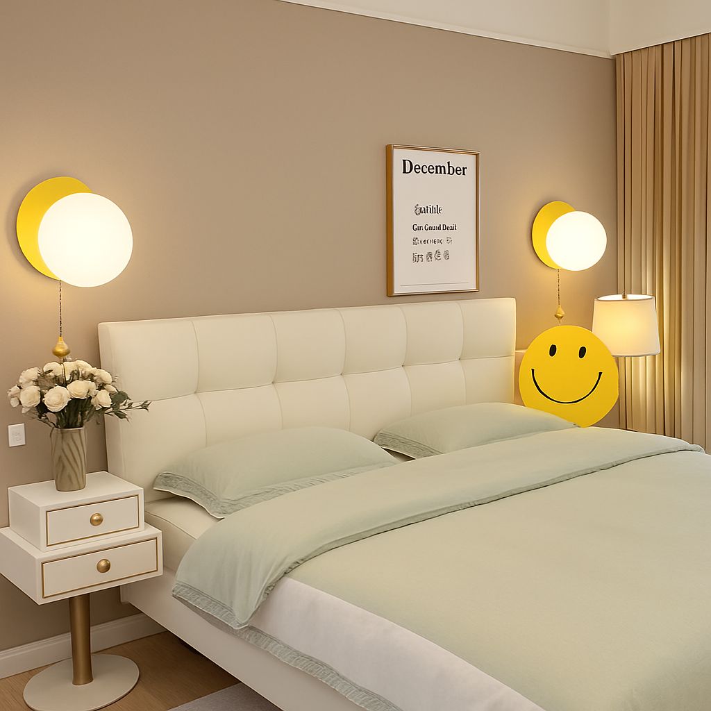 applique murale nordique en verre avec interrupteur éclairage intérieur décoratif