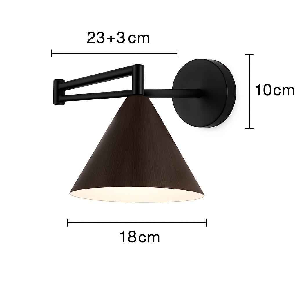 applique murale nordique grain de bois bras bascule style japonais rétractable pliable