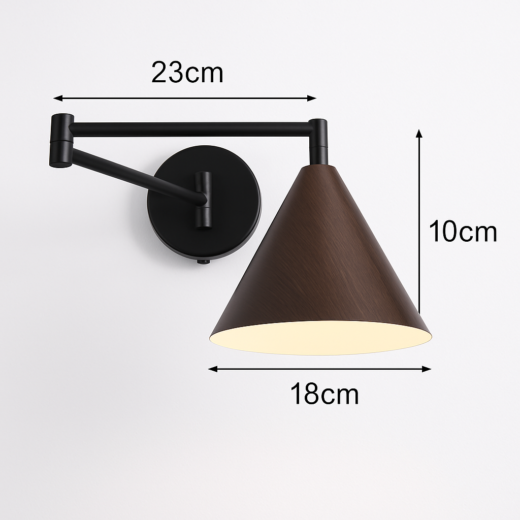 applique murale nordique grain de bois bras bascule style japonais rétractable pliable