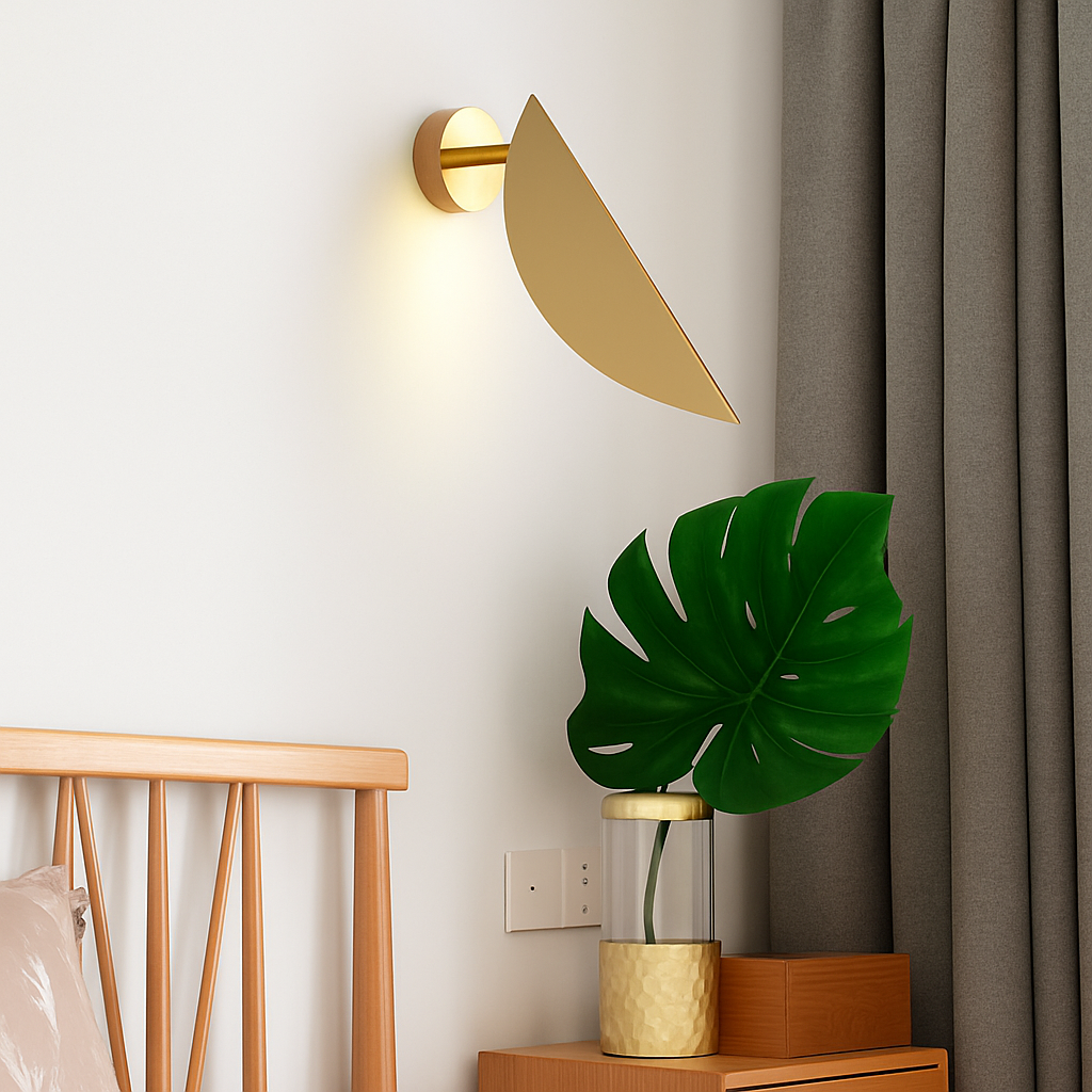 applique murale nordique à led avec feuilles réglables pour décoration intérieure