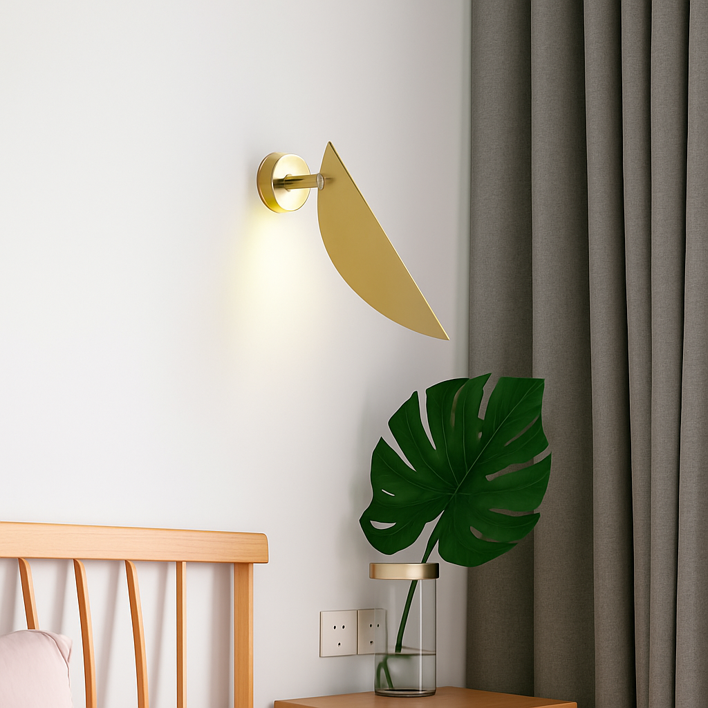 applique murale nordique à led avec feuilles réglables pour décoration intérieure