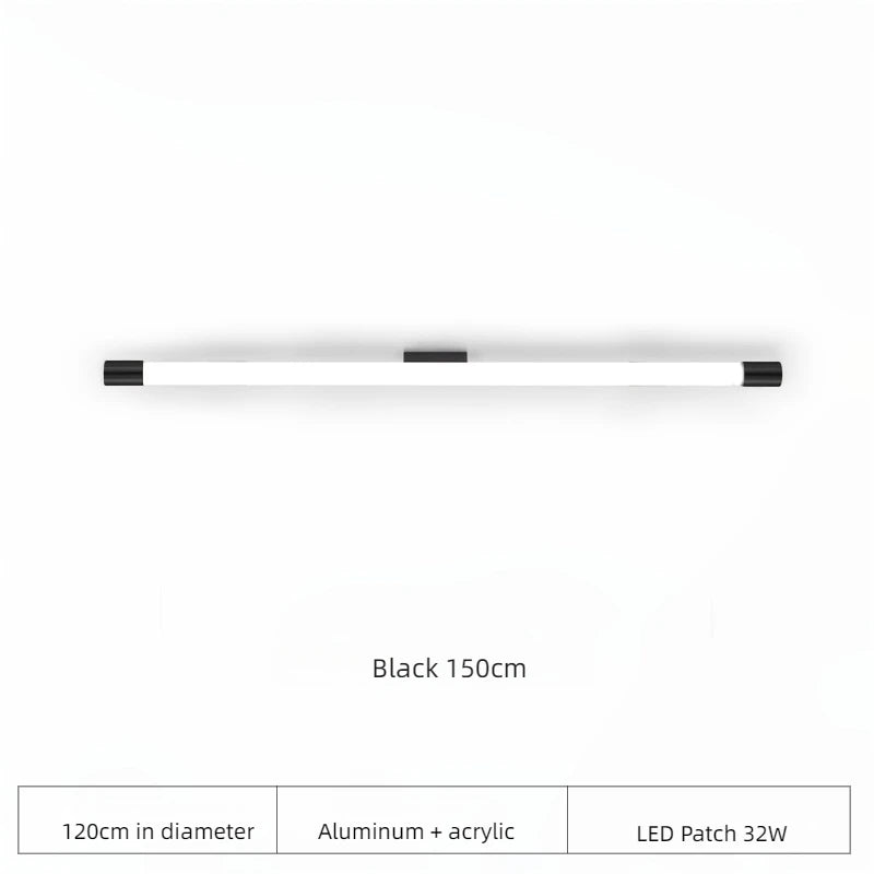 applique murale nordique led long miroir rond décoration villa
