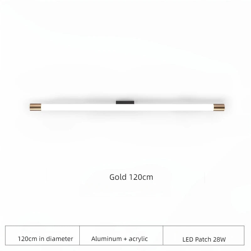 applique murale nordique led long miroir rond décoration villa