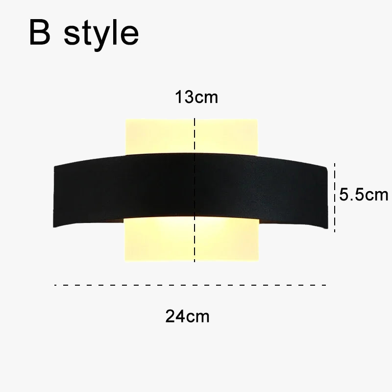 applique murale nordique led pour extérieur et intérieur
