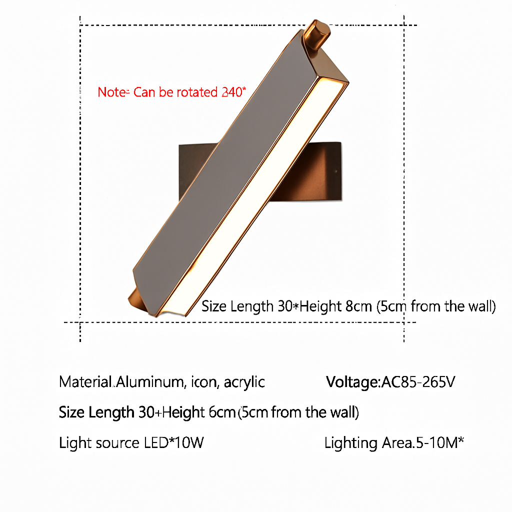applique murale nordique led réglable pour salon moderne