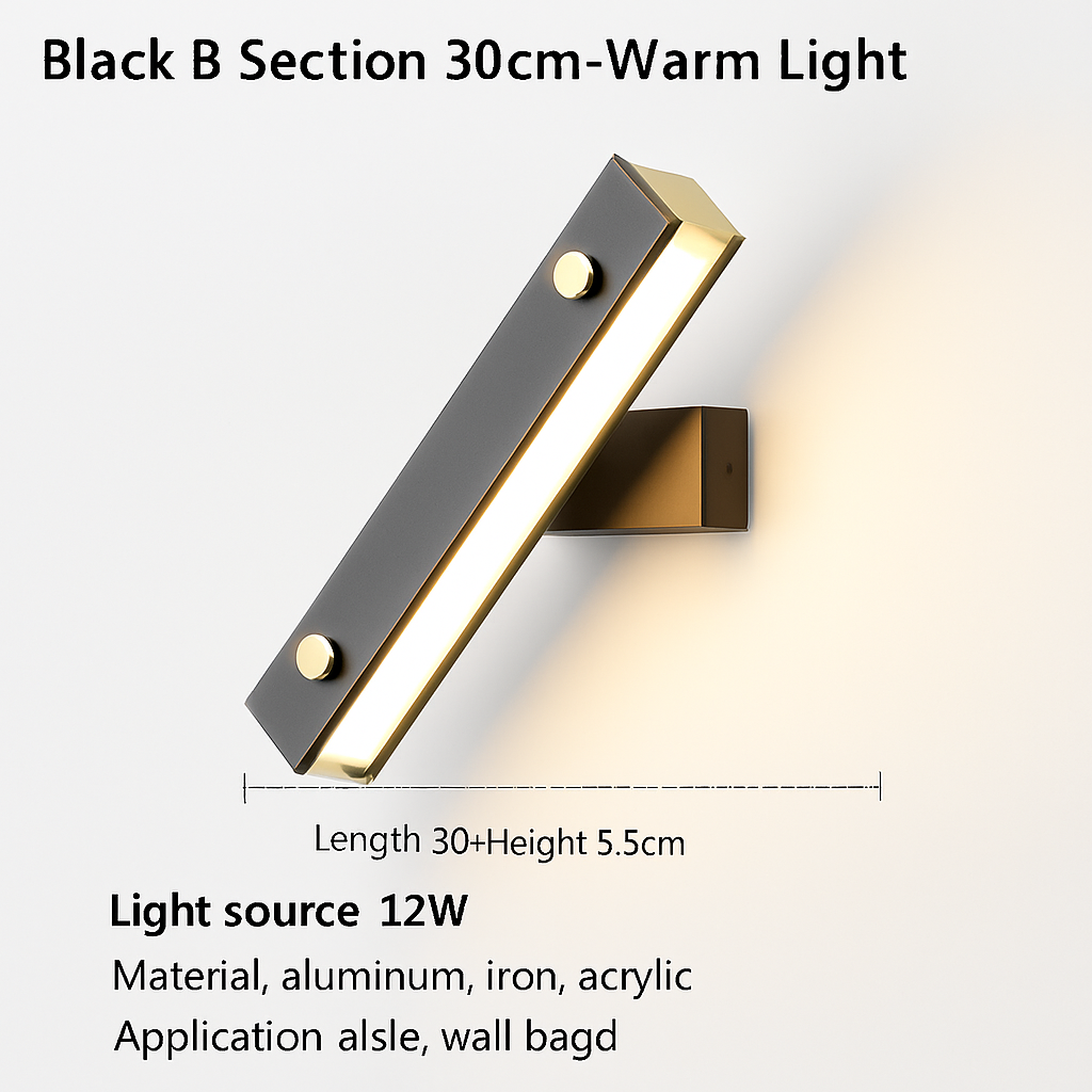 applique murale nordique led réglable pour salon moderne
