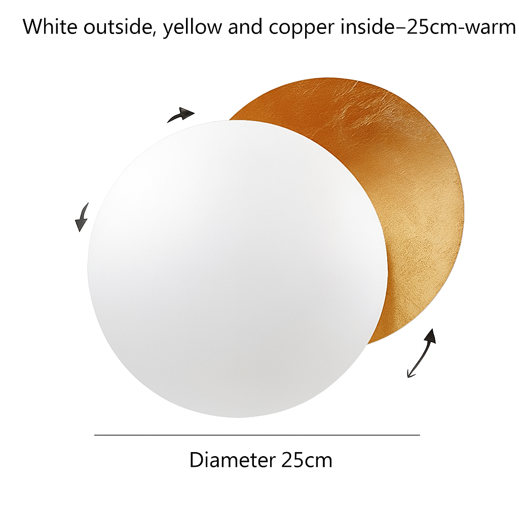 applique murale nordique lune éclipse ronde rotative décoration maison
