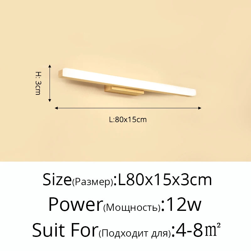 applique murale nordique moderne led créative en bois