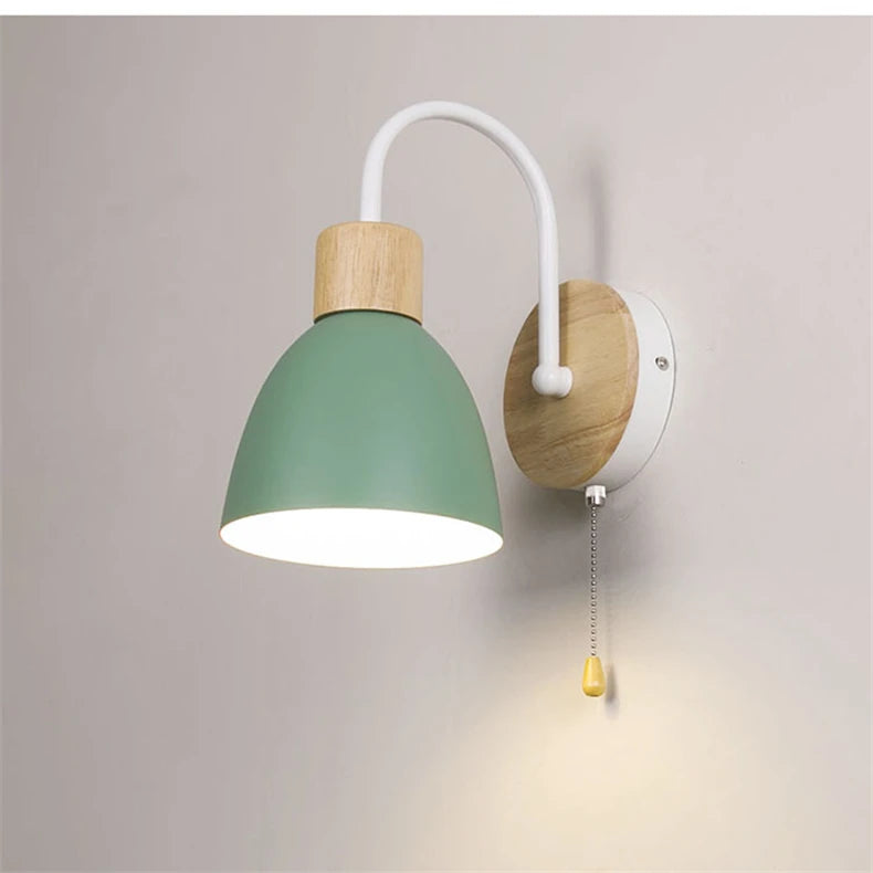 applique murale nordique moderne macaron avec interrupteur led
