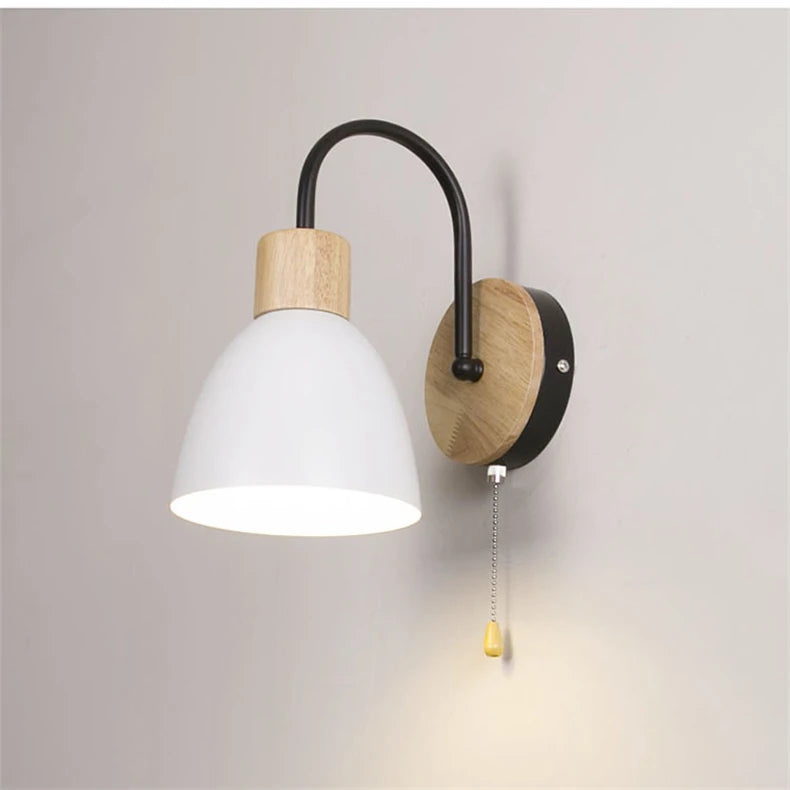 applique murale nordique moderne macaron avec interrupteur led