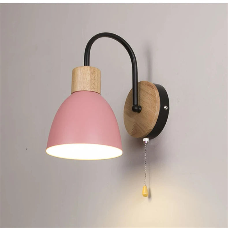 applique murale nordique moderne macaron avec interrupteur led