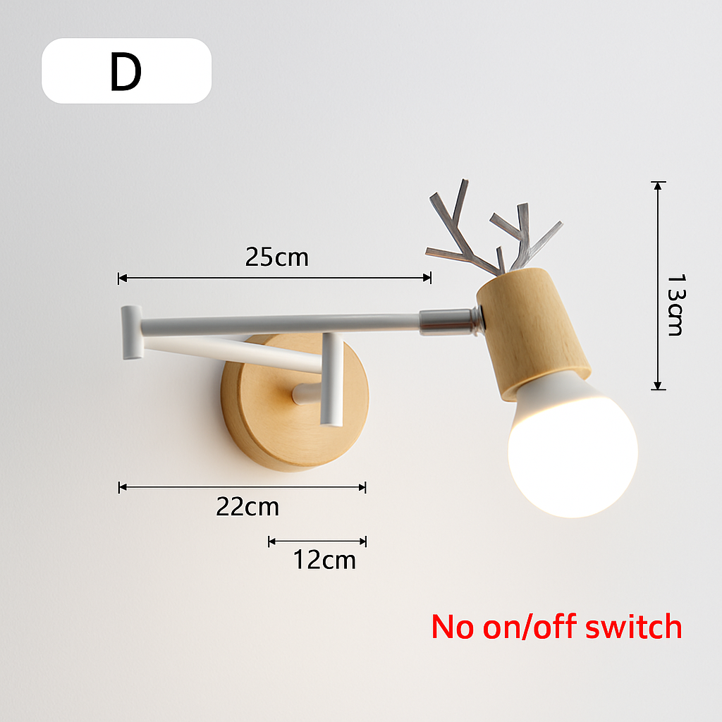 applique murale nordique pliable design pour lecture