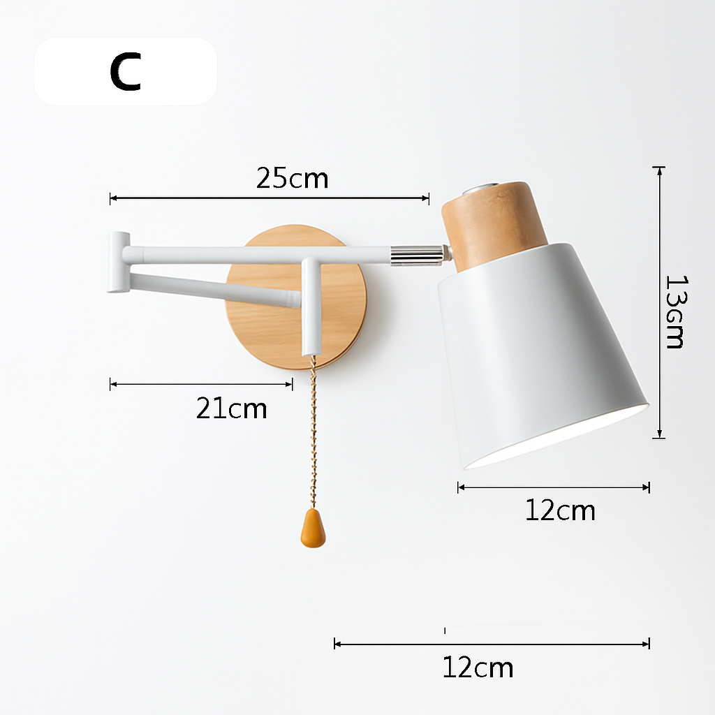 applique murale nordique pliable design pour lecture
